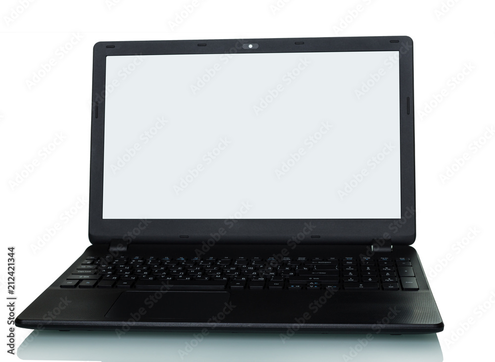 Modern laptop computer isolated on white Modern laptop computer isolated on white