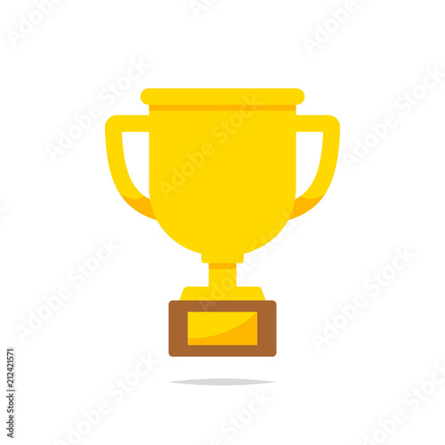Trophy cup icon vector isolated