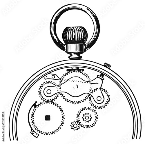 watch mechanism #vector #isolated - Taschenuhrwerk Uhrwerk