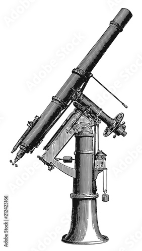 telescope historically #vector #isolated - Teleskop historisch
