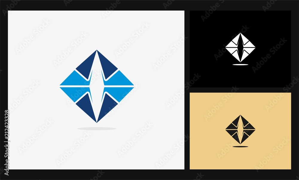square geometric arrow logo