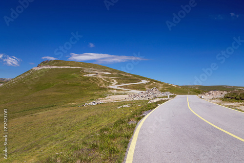 Summer view of Transalpina mountain road