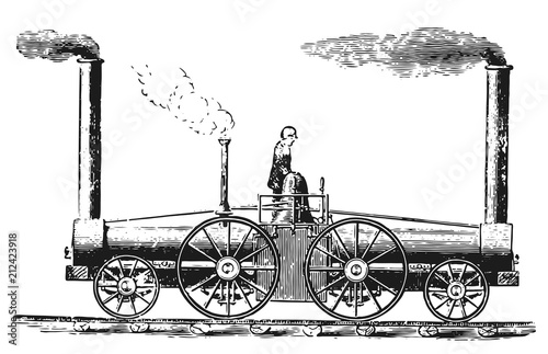 steam locomotive railway #vector #isolated - Lokomotive Lok