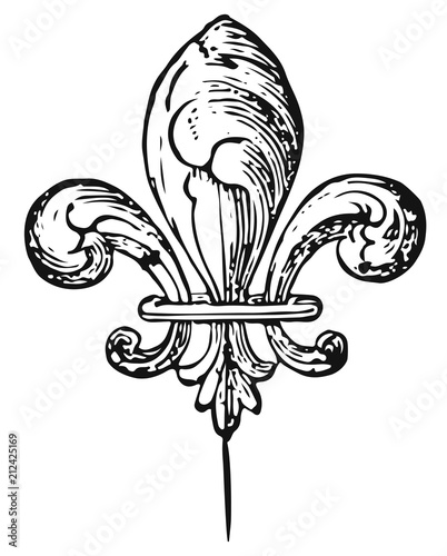 fleurs-de-lis #vector #isolated - Heraldische Lilie - Stilisierte Schwertlilie (Iris) photo