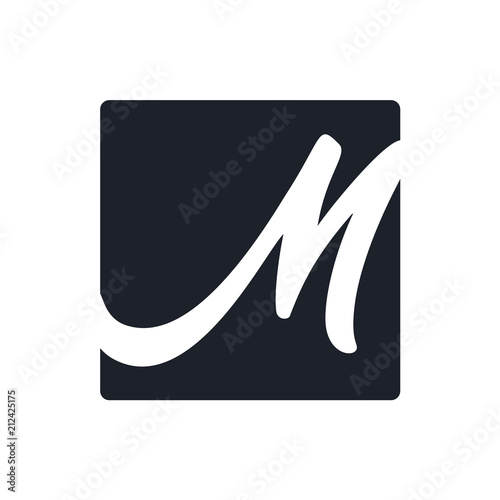 Creative m letter vector logo design. Monogram vector sign. Character logotype symbol. Icon design photo
