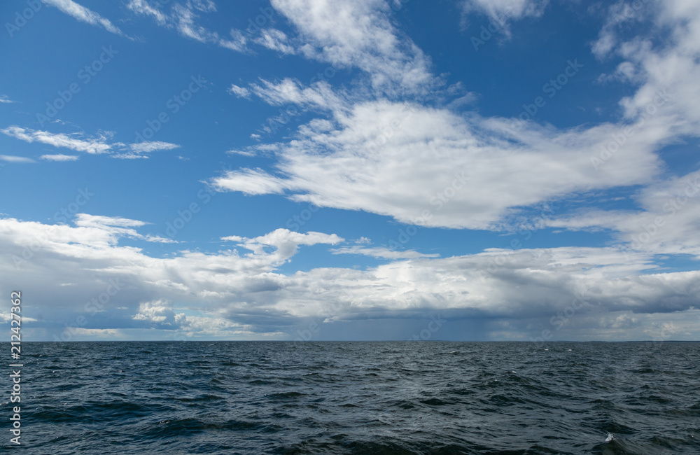 Baltic Sea. Seascape with clouds and dark water Baltic Sea. Seascape with clouds and dark water