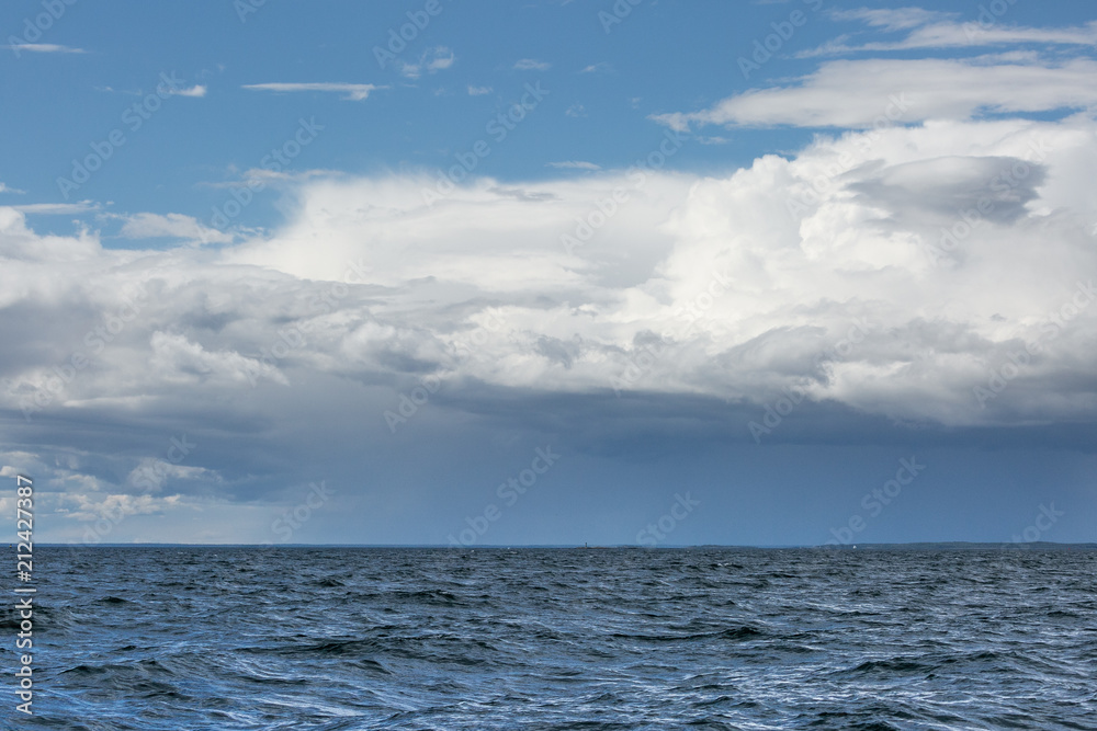 Baltic Sea seascape. Thunder clouds