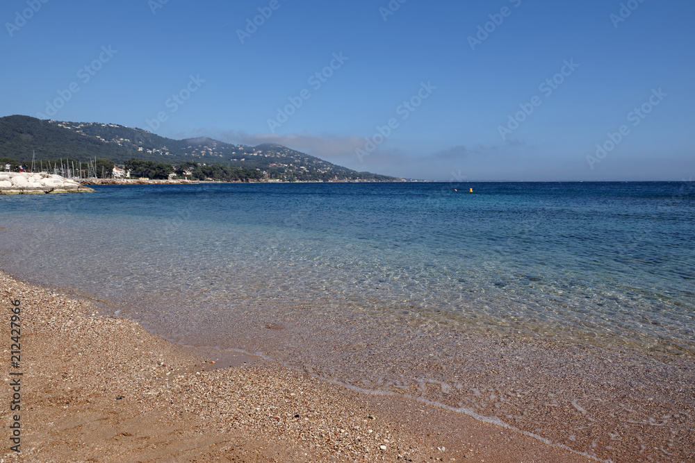 Carqueiranne beach in the french riviera coast Carqueiranne beach in the french riviera coast