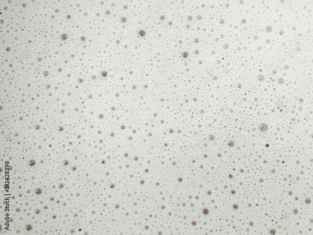 foam formed on a latte