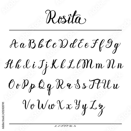 Hand drawn letters. Lettering and custom typography for your designs.Vector type