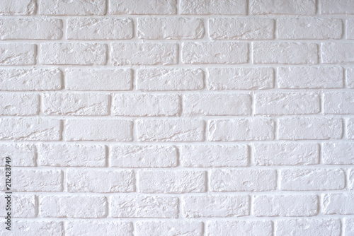 Clear white brick wall texture 