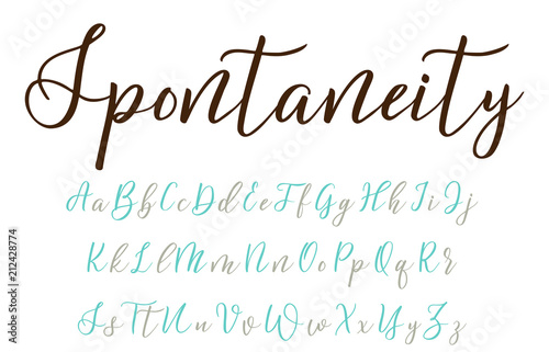 Hand drawn letters. Lettering and custom typography for your designs.Vector type