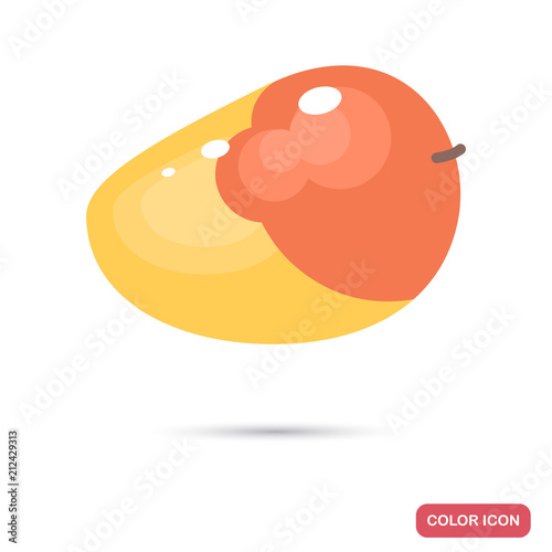 Mango fruit color flat icon