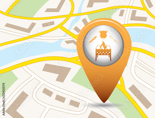 Brazier zephyr, kebab and chicken icon