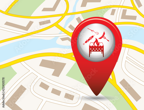 Brazier, zephyr, kebab and sausage icon