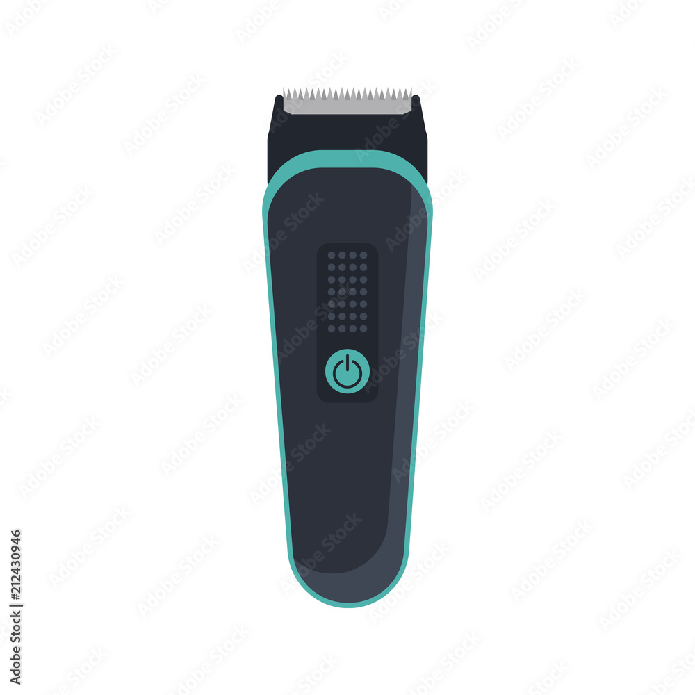 Trimmer applience color flat iolated on white icon Trimmer applience color flat iolated on white icon