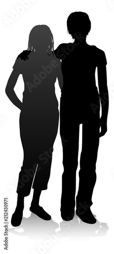 Young Friends Silhouette