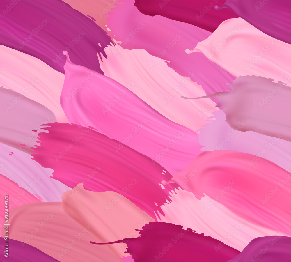 Vector seamless pattern with lipstick strokes in different colors. Modern trendy element for your designs. Vector seamless pattern with lipstick strokes in different colors. Modern trendy element for your designs.