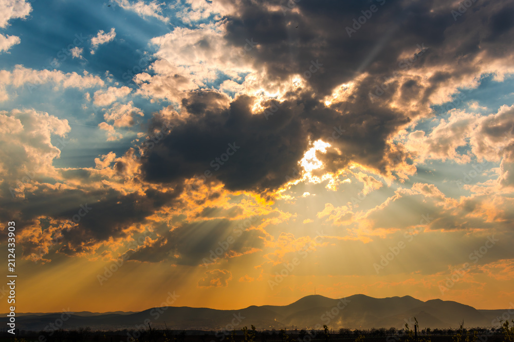 Fototapeta premium sunset in the clouds