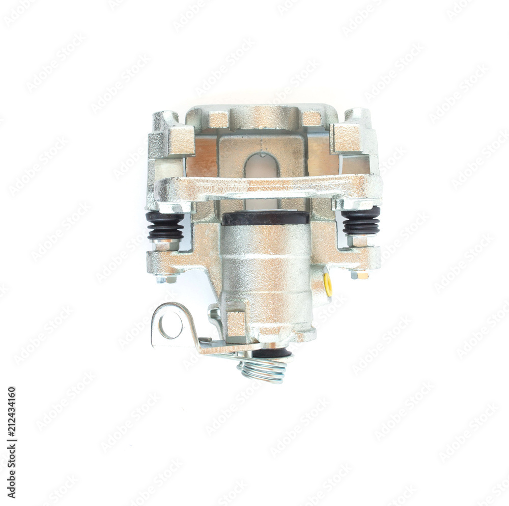 Car brake caliper on white background, isolate Car brake caliper on white background, isolate