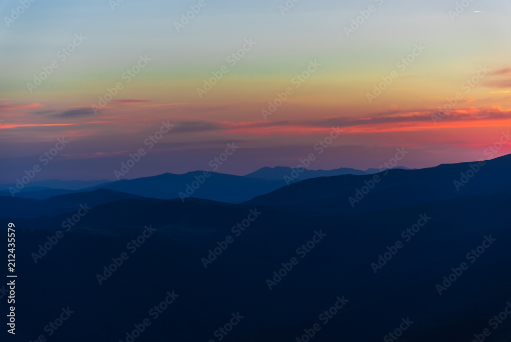 Clouds at the sunset