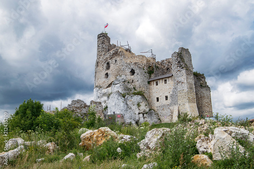 Mirow castle, medieval castle in Silesia, Poland.