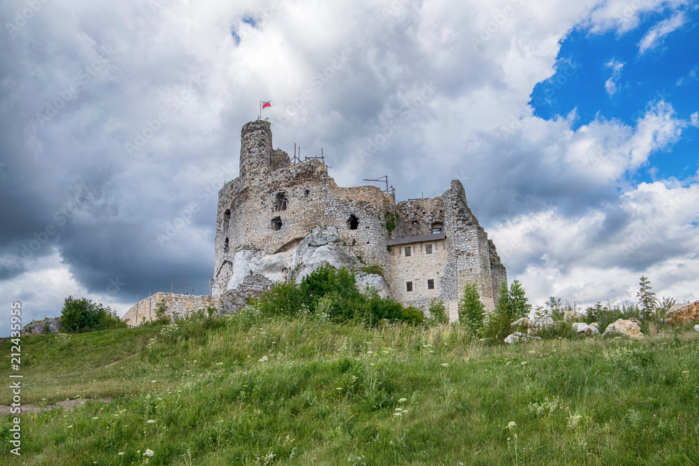 Mirow castle, medieval castle in Silesia, Poland.
