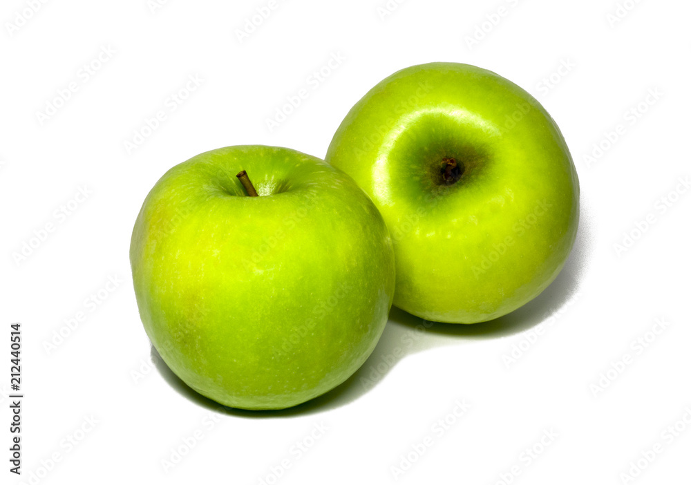 green apple isolated on white background. food, healthy green apple isolated on white background. food, healthy