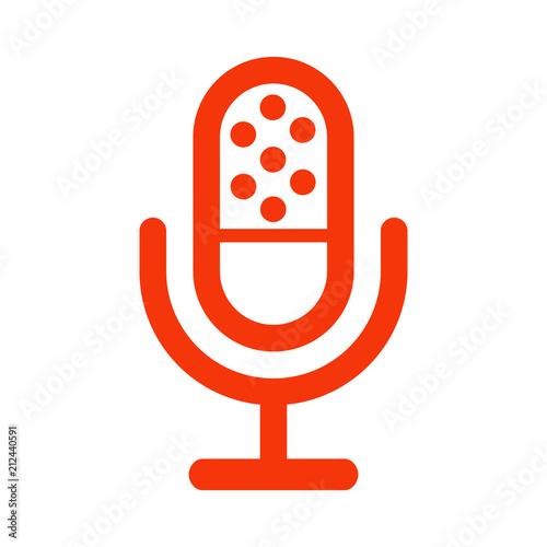 Microphone speaker icon for apps and websites – vector for stock photo