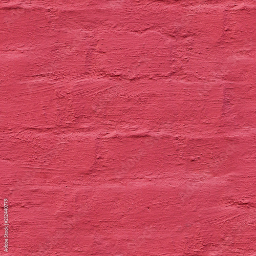 seamless wall of brick painted red background. texture.