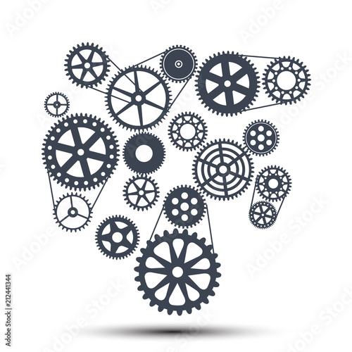 Realization concept, clockwork - vector