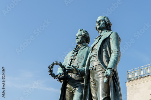 Monument to Goethe and Schiller in Weimar