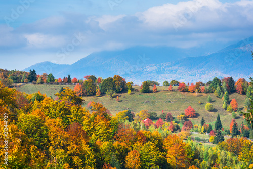 Autumn landscape in Colibita, Romania