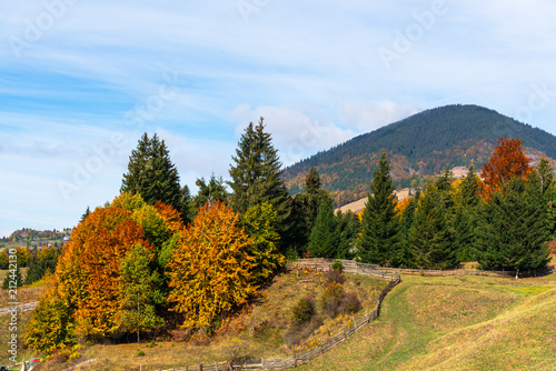 Fototapeta Naklejka Na Ścianę i Meble -  Autumn landscape in Colibita, Romania