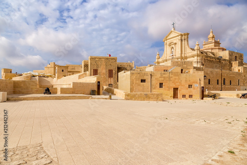 Victoria, the island of Gozo, Malta. Fortifications of the Citadel and the Cathedral