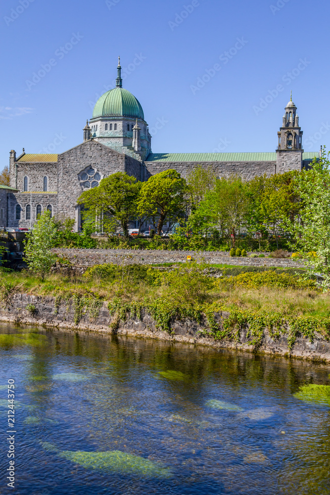 Corrib river and Galway Cathedral