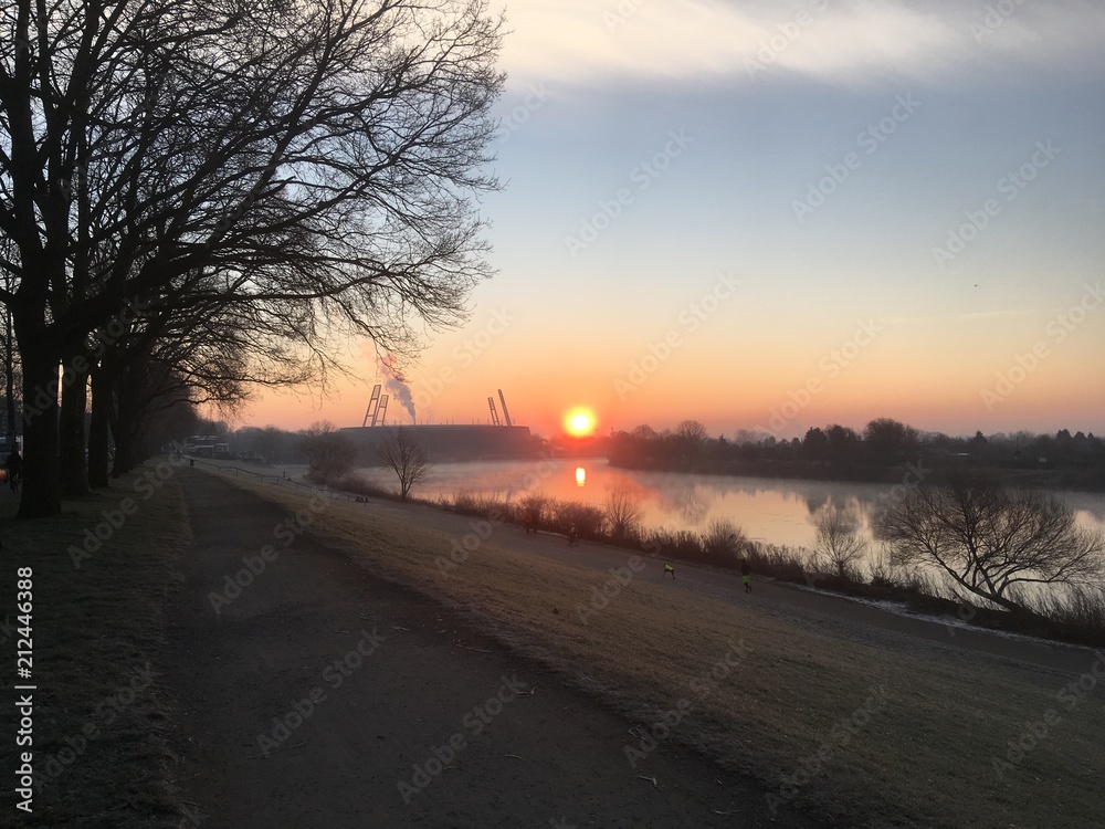 Sonnenaufgang an der Weser 3
