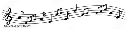 Music notes background, musical notes – vector for stock