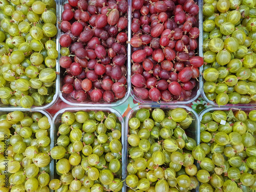 Fototapeta Naklejka Na Ścianę i Meble -  ripe gooseberries for sale