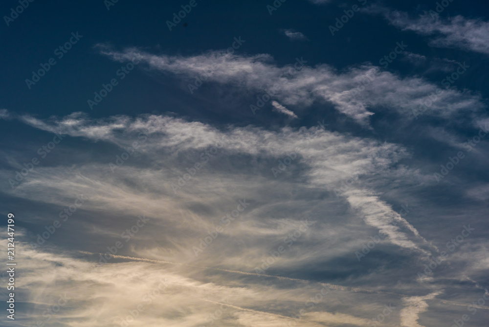 Landscape at the sunset