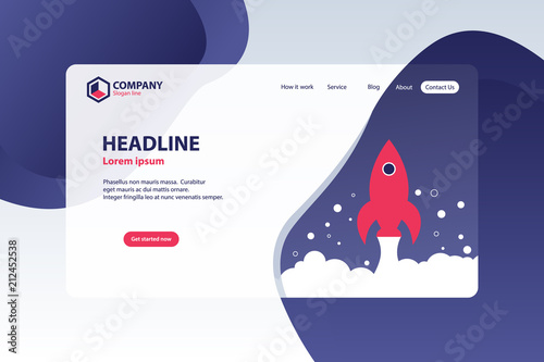 Boost Business Website Landing Page Vector Template Design Concept