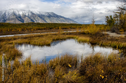 Lake and mountains of Siberia