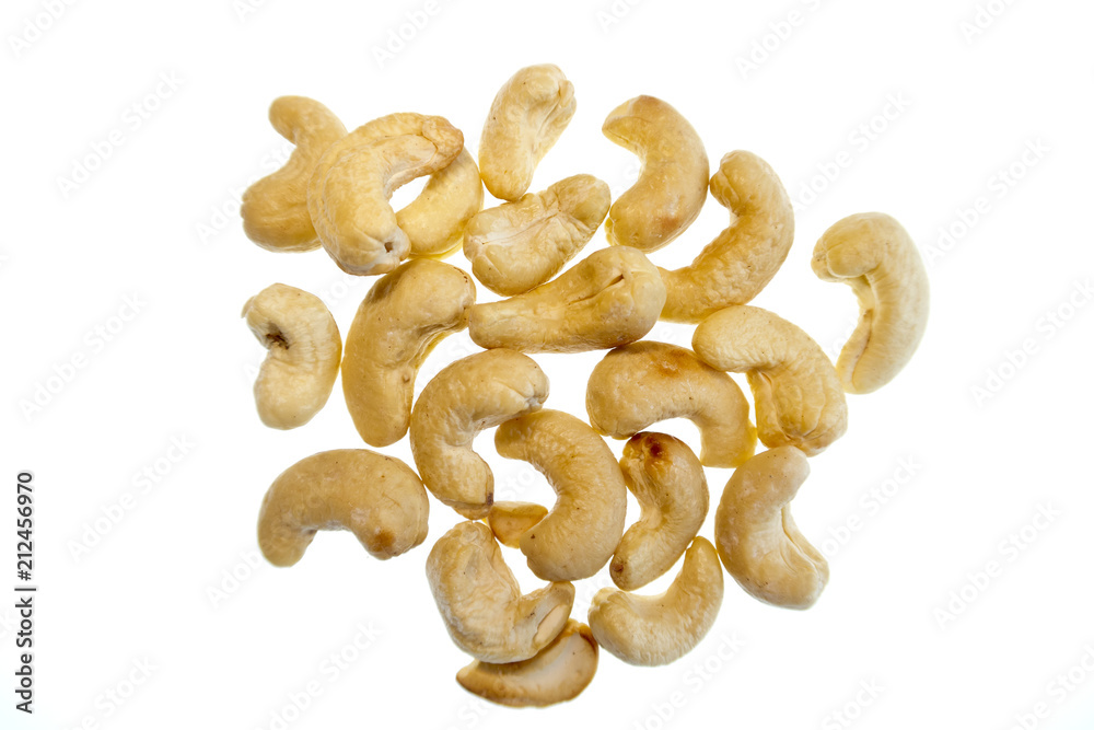 bright colorful dried fruits on a white background