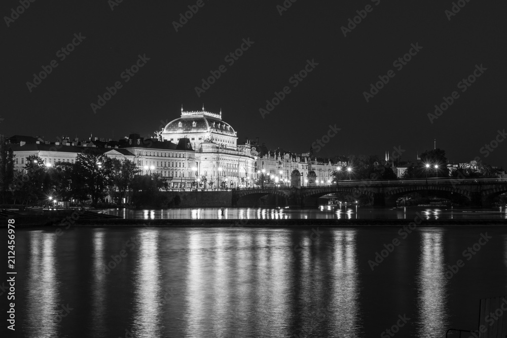 National Theatre in Prague at Night
