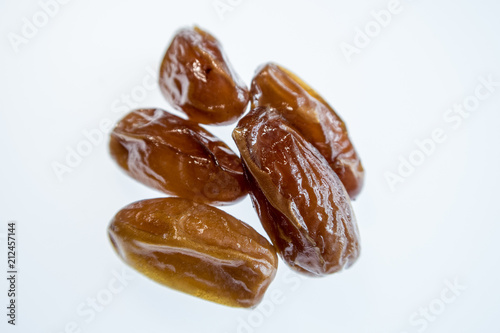 bright colorful dried fruits on a white background