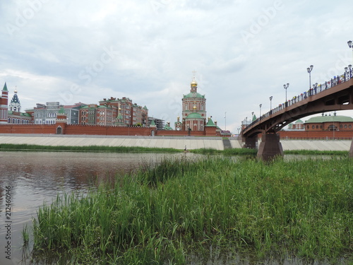 temple, bridge, river photo