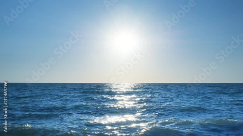 Deep blue sea 4K video waves. Relax and beautiful nature scene.