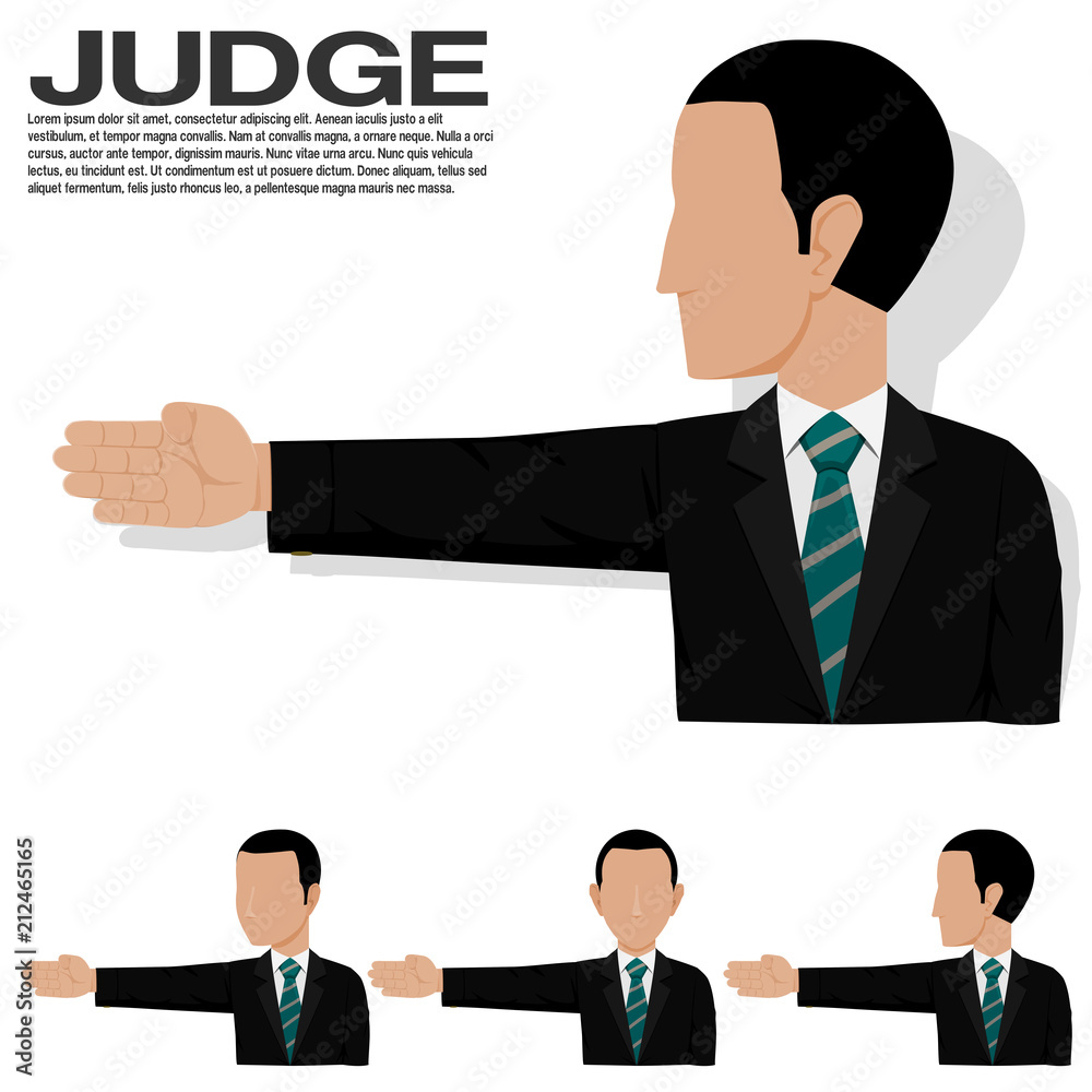 Set of businessman is presenting something beside him self Set of businessman is presenting something beside him self