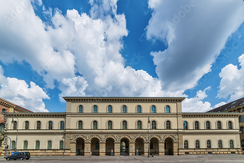 Obraz na płótnie Munich, Germany June 09, 2018:The Bavarian Main State Archive in Munich is the largest Bavarian state archive and due to the long state existence of Bavaria