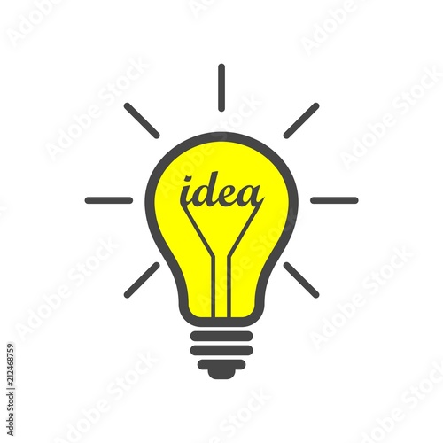 Light bulb, idea icon